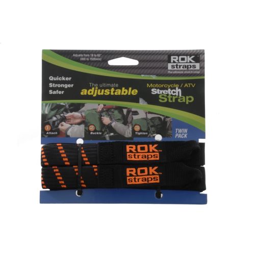 01-055-0413-0 Rokstraps Strap It™ Motorbike Adjustable *schwarz-orange*45-150 cm 2 St. mit Schlaufen