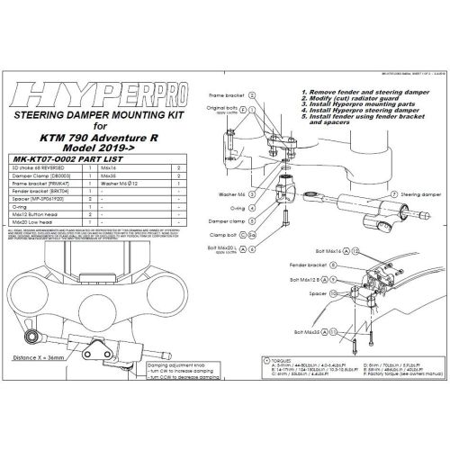 01-372-5889-0 Touratech Suspension Lenkungsdaempfer *CSC* fuer KTM 790 Adventure R / KTM 890 Adventure R +incl. Anbausatz+