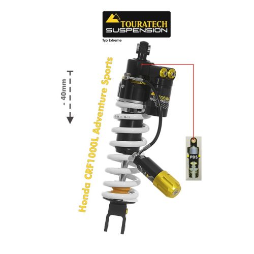 01-402-5864-0 Touratech Suspension Tieferlegung -40mm Honda CRF1000L Adventure Sports ab 2018 Typ Extreme