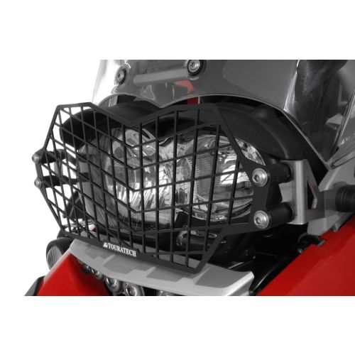 01-044-5095-0 Scheinwerferschutz Edelstahl schwarz mit Schnellverschluss fuer BMW R1200GS bis 2012/R1200GS Adventure bis 2013 *OFFROAD USE ONLY*