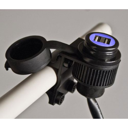 01-030-0029-0 Duo USB Steckdose Motorrad, 12-24V, fuer 22mm / 25mm Lenker