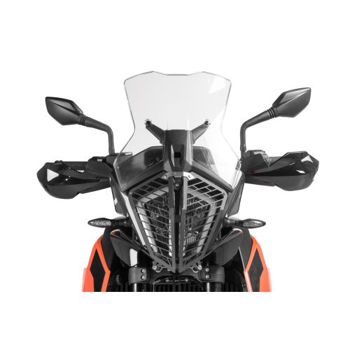 01-372-5095-0 Scheinwerferschutz mit Schnellverschluss fuer KTM 890 Adventure/ R (-2022), 790 Adventure/ R, 390 Adventure *OFFROAD USE ONLY*