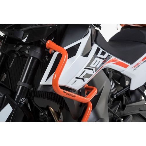 01-372-5162-0 Verkleidungssturzbuegel Edelstahl, orange fuer KTM 890 Adventure (-2022)/ 890 Adventure R (-2022)/ 790 Adventure/ 790 Adventure R (-2022)