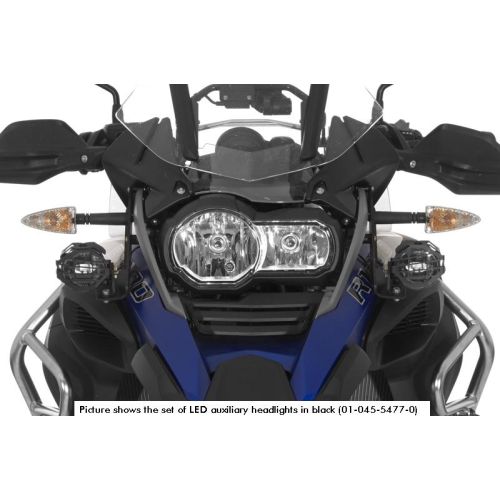 01-045-5479-0 LED Zusatzscheinwerfer Satz Nebel rechts, Fernlicht links fuer BMW R1200GS Adventure ab 2014, schwarz (nicht mit LED Hauptscheinwerfer)